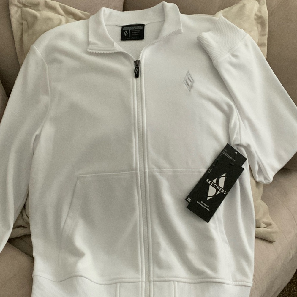 Skechers Go Walk Classic White Zip-Up Jacket